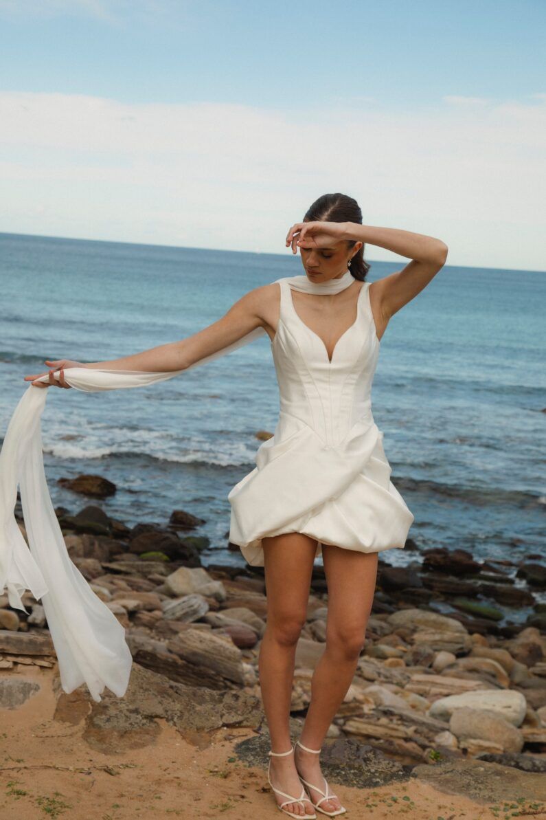 Silk White Chiffon Scarf