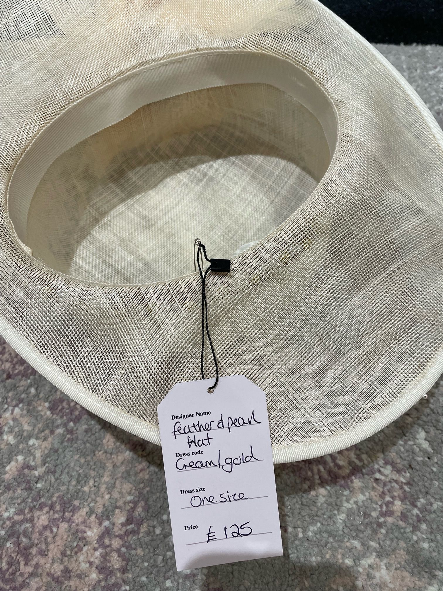 Feather/Pearl Hat