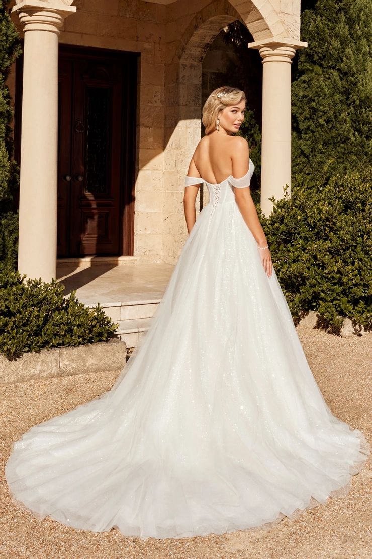 Real Serenity Brides bride wearing the Anya by Sophia Tolli