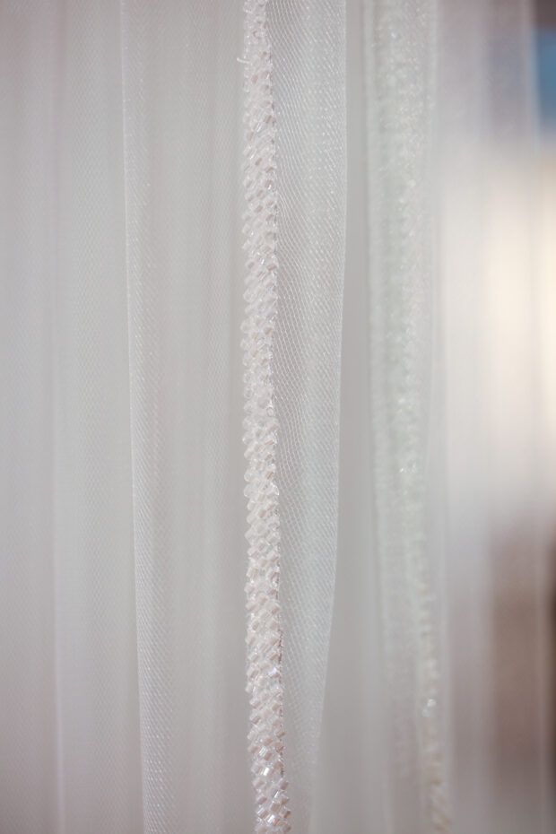 Shimmer Beaded Edge Veil
