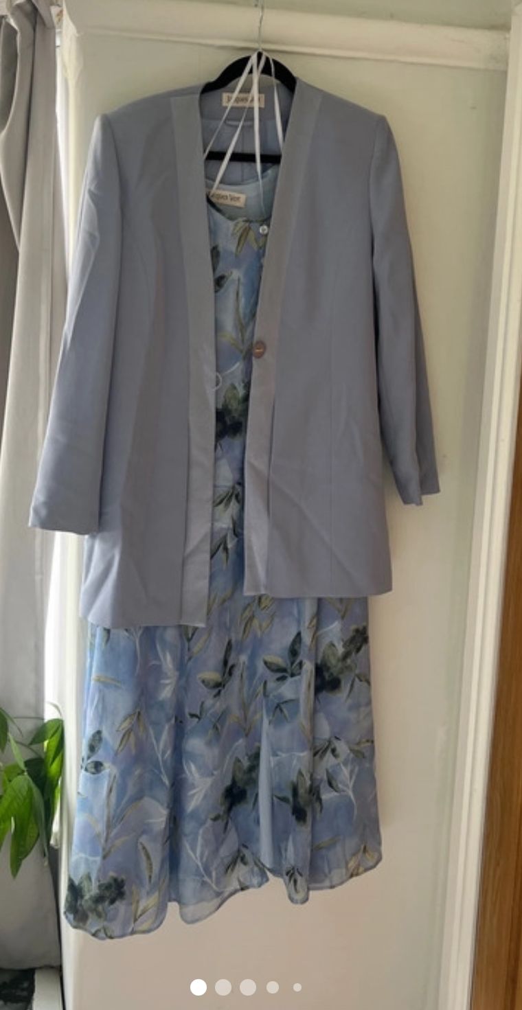 JV Floral Dress Plain Blazer