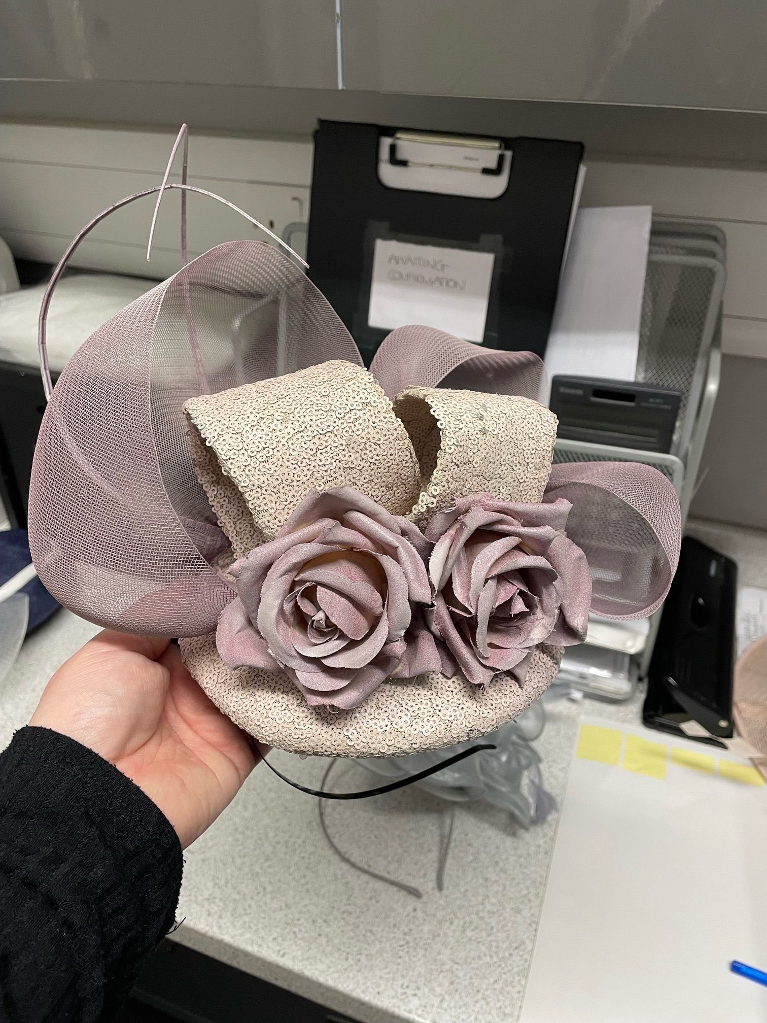 Rose Sequin Fascinator