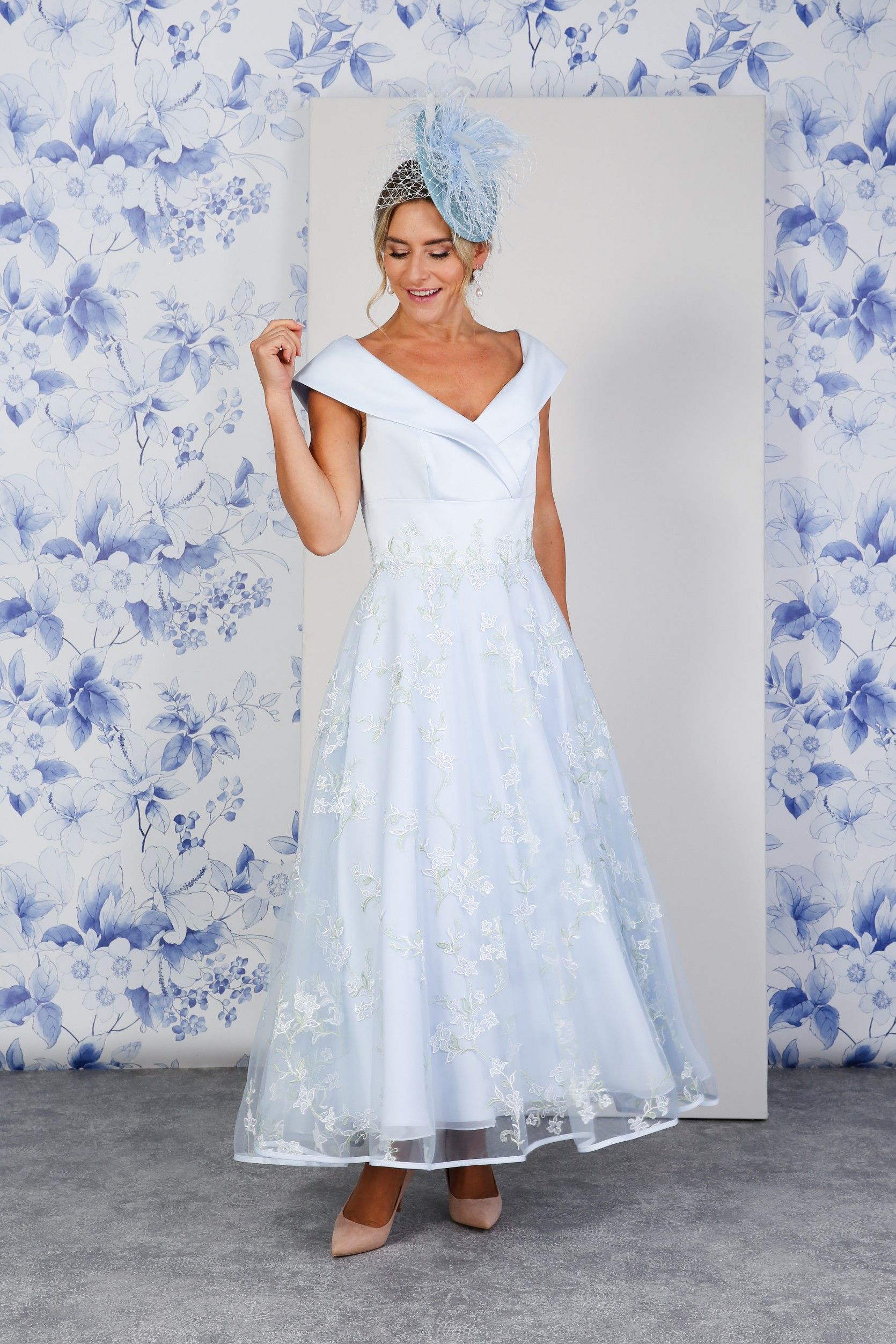 RDAD1207 mother of the bride outfit in Crystal Blue/Crystal Blue