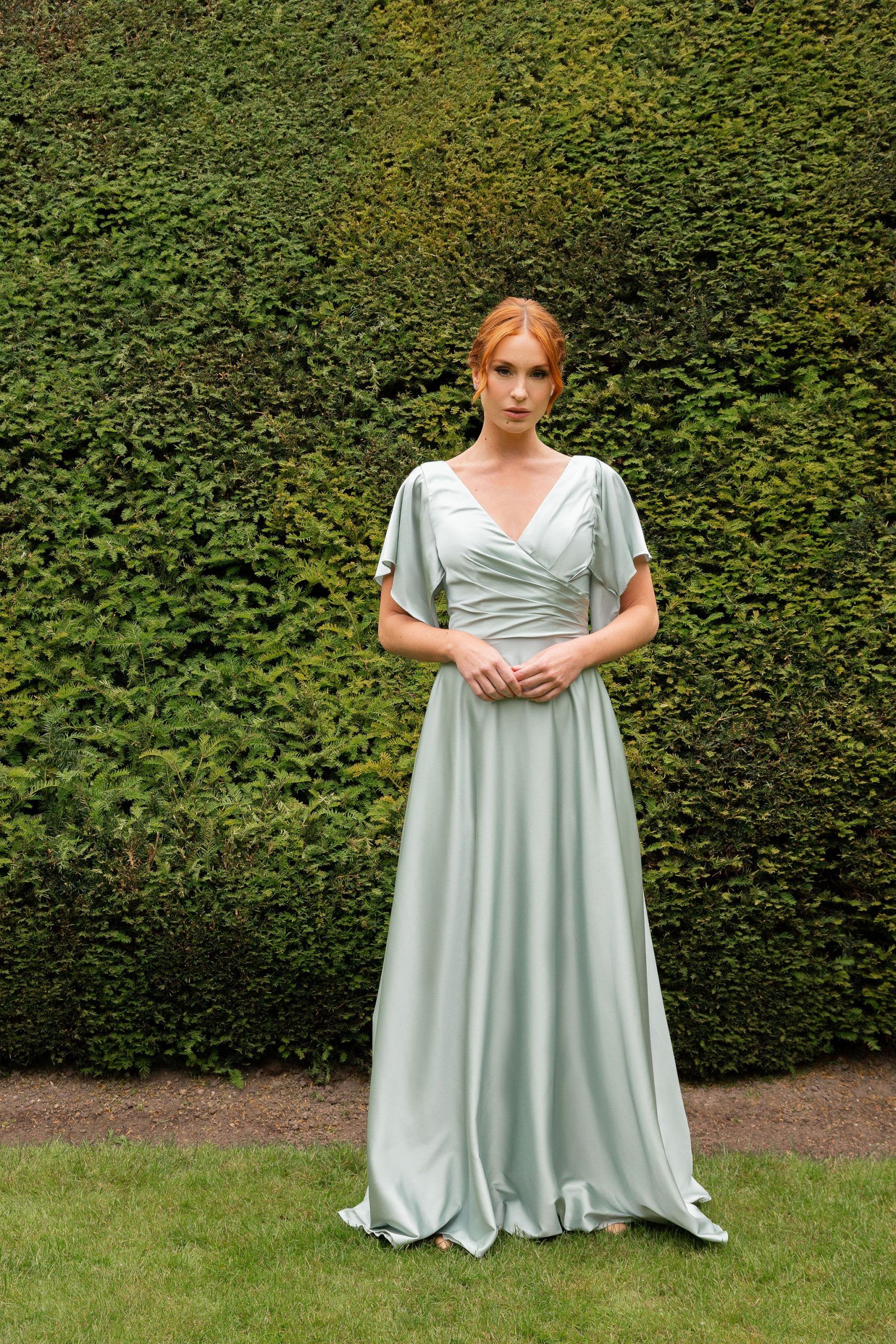 WN3009 bridesmaid dress in Eucalyptus
